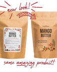 Raw Mango Butter - 100% Natural Skin and Hair Moisturizer - Use with Shea in DIY Whipped Body Butter, Mango Body Lotion, Lip Gloss and Soap Making, 8 oz Block