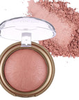Baked Blush, Marbleized Blush for Cheeks, Shimmery Satin Finish Blushes Powder Palette, Buildable Color Natural Face Makeup Powder