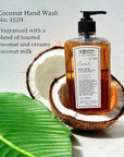 C.O. Bigelow Hand Wash, Coconut, No. 1529 - Village Perfumer Moisturizing Hand Wash for Bathroom & Kitchen with Aloe Vera, 10 fl oz, Pack of 2