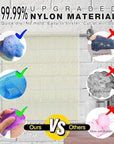 UJFQBH 4 Pieces African exfoliating net African Net Long Net Bath Sponge Exfoliating Shower Body Scrubber Back Scrubber Skin Smoother,Great for Daily Use (Purple, Blue, Green, White)