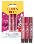 Burt's Bees Lip Shimmer Gift Set, Kissable Color, Warm Collection, 3-Pack, 0.09 oz.