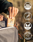 Wise Bar Adaptogen Mushroom Nutrition Bars | Lemon Ginger Flavor | 12 Count | Functional Mushrooms and Adaptogens Bar | Organic Nutrition Energy Bars, Vegan, Gluten Free