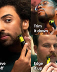 Norelco Philips OneBlade 360 with Connectivity Hybrid Face, Electric Beard Trimmer, Shaver with 360 Blade Tech & 1hr Fast Charge, 1x360 Blade, & 5-in-1 Comb, QP4530/90