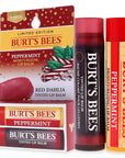 Burts Bees Burts Bees Lip Balm Kit Unisex Lip Balm Peppermint, Red Dahlia Tinted, 0.15 Ounce (Pack of 2)