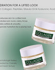 Advanced Clinicals Collagen Cream Gel-Like Facial Lotion | Collagen Peptide + Hyaluronic Acid Moisturizer For Face Helps Hydrate Dry Skin & Improve Appearance Of Wrinkles & Fine Lines, 2 Fl Oz