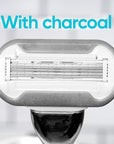 Gillette Venus Extra Smooth Charcoal Women's Razor Handle + 4 Blade Refills