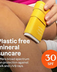 ATTITUDE Mineral Sunscreen Stick with Zinc Oxide, SPF 30, EWG Verified, Plastic-Free, Broad Spectrum UVA/UVB Protection, Dermatologically Tested, Vegan, Tropical, 2.1 Ounces