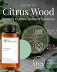Citrus Wood Aroma Oil, Essential Oils Blend for Diffusers & Scent Machines, Fresh Bergamot & Green Apple, Aromatherapy, Cold Air Diffuser Compatible, 300 mL