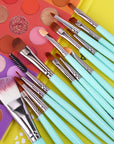 UCANBE 54 Colors Splashy Candies Eyeshadow Palette + 15pcs Makeup Brush Set, Highly Pigment Matte Metallic Shimmer Glitter Eye Shadow Bright Color Long Lasting Waterproof Easy Blending Make Up Pallet