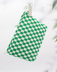 Pazimiik knitted checkered makeup bag