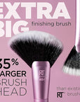Real Techniques Extra Big Finishing Brush, Large Makeup Brush For Powder Bronzer, Highlight, & Contour, XL Oversized Fan Brush For Quick Application, Cruelty-Free, Synthetic Bristles, 1 Count