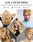 Temporary Gold Hair Spray Color Wax 4.23 oz, Golden Instant Natural Hairstyle Cream Dye, Disposable Coloring Mud for Men Women Youth, Washable Styling Pomades, Party Cosplay DIY Halloween