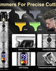 Hair Clippers for Man T-Blade Trimmer Nose Hair Trimmer Electric Shaver Set, Professional 4 in 1 Barber Clippers Set for Haircut, Men’s Grooming Kit with LCD Display, Ideal Gift for Him