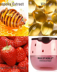 2PCS Strawberry Sleeping Lip Mask,Bee Lip Wrinkle