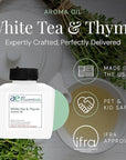 White Tea & Thyme Aroma Oil, Essential Oils Blend for Diffusers & Scent Machines, Rose Petals, Thyme & Balsam, Aromatherapy, Cold Air Diffuser Compatible, 100 mL