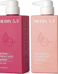 MEDIX Retinol Body Lotion + Hyaluronic Acid Cream Body Moisturizer Skincare Set | Hydrating + Firming Body Lotion For Improving The Look Of Stretch Marks, Sagging, & Crepey Skin, 2pc Set