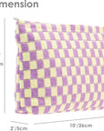 Pazimiik knitted checkered makeup bag