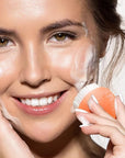 EcoTools Mini Facial Cleansing Brush, Infused with Citrus, Boosts Collagen, Safe for Sensitive Skin, Exfoliates & Clean Pores, Travel Sized, Ecofriendly, Vegan & Cruelty-Free, 2 Count