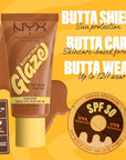 NYX PROFESSIONAL MAKEUP Buttermelt Glaze Soft Glow Skin Tint + SPF 30, Up To 12HR Wear, 05 Chai Butta