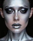 Go Ho Pearl Silver Face Body Paint Stick,Water Based Washable Face Paint Stick,Non-toxic Full-coverage Cream Silver Body Paint for Adults Children Halloween Cosplay SFX Makeup