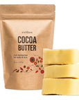 Better Shea Butter Raw Cocoa Butter - Unrefined, 100% Pure, Food Grade - Use for Cocoa Lip Balm, Stretch Marks Cream, Cacao Butter Cream, Scars Oil, Whipped Lotion - Skin & Hair Moisturizer 1LB Block