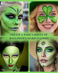 Light Green Face Body Painting Stick, Professional Green Full-coverage Cream Face Paint for St. Patrick's Day Halloween SFX Witch Monster Cosplay Makeup, Washable Body Paint for Adult Carnival