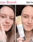 Tinted Sunscreen for Face - SPF 20 With Natural & Organic Ingredients Broad Spectrum Sunblock Lotion, Tinted Moisturizer Zinc Oxide Sunscreen Face for Skincare, Facial Sunscreen (Light Beige)