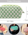 Pazimiik checkered makeup bag for