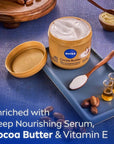 NIVEA Cocoa Butter Body Cream with Deep Nourishing Serum, Cocoa Butter Cream for Dry Skin, 16 Ounce Jar