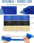 UJFQBH 3 Pieces African Bath Sponge African Net Long Net Bath Sponge Exfoliating Shower Body Scrubber Back Scrubber Skin Smoother,Great for Daily Use(Blue,Black,Off-White)