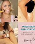 Self Tanner Tanning Mousse Kit - USA Made with Natural & Organic Ingredients, Tan Kit with Kabuki Brush & Mitt, Tanning Foam for Fake Tan, Non Toxic Sunless Tanner, Self Tanners Best Sellers