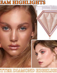 Glitter Blush Shimmer Highlighter Blusher Powder Makeup Face Powder Makeup(#inger) 04 G