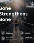Ancestral Supplements Grass Fed Beef Living Bone Supplement, Bone Meal Capsules Support Bone Health, Oral and Joint Health and Flexibility, Non-GMO, 180 Capsules