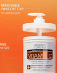 Advanced Clinicals Vitamin C Cream Visibly Brightening Body Lotion | Vitamin C Moisturizer Skin Care Body Cream For Women & Men Helps Visibly Improve Look Of Dark Spots & Uneven Skin Tone, 2-Pack