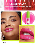 Lip Oil Lip Glaze-1Pcs Big Brush Head Hydrating Pink Lip Glow Oil,Shiny Transparent Lip Gloss Plumping,Long Lasting Non-sticky Clear Glow Reviver Lip Care Oil,Thanksgiving Lip Makeup Gift-03#