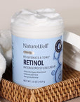 NATURE WELL Clinical Retinol Advanced Moisture Cream for Face, Body, & Hands, Boosts Skin Firmness, Enhances Skin Tone, No Greasy Residue, Version 2.0, 16 Oz