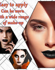 Black Velvet Matte Liquid Lipstick and Lip Liner Set - Smudge-proof, Long-lasting, Waterproof Black Lip Gloss Stain and Liner Pencil for Goth Halloween Cosplay Makeup