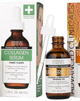 Advanced Clinicals Collagen Facial Serum + Turmeric Oil Face Serum Skin Care Set, Skin Plumping Anti Aging Serums For Face Help Brighten Skin Complexion, Fight Fine Lines, & Wrinkles, 2-Pack Bundle