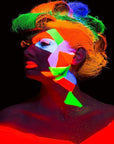 CCbeauty Neon Orange Face Paint Stick, UV Orange Face Painting Kit, Full Coverage SFX Makeup Foundation, Professional Non-Toxic Body Paint for Halloween Costume Cosplay Party, Glow In The Dark Makeup