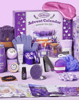 Advent Calendar 2025 Adult Women -24 Days of Christmas Advent Calendar for Mom, Wife, Girlfriend, Sister, Her - Lavender Spa Gifts Basket Set Includes Coffee Mugs, Scented Candle, Bath Salt, Soap