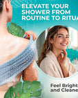 BONDI Exfoliating Washcloth for Smooth Skin - Extra Long - Perfect for Back Scrubbing - Made in Japan