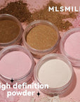 AKARY Dark Brown Translucent Setting Powder, Shimmer Finishing