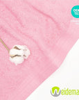 100% Cotton Washcloths Set 13” x 13” | Pink Rose Towels | Set of 6 Ultra Soft and Highly Absorbent Washcloths Sets for Bathroom, Gym, Spa | Machine Washable Face Towel