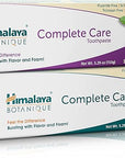 Himalaya Botanique Complete Care Toothpaste, Mint and Spearmint - Fluoride Free Toothpaste for Clean Teeth & Fresh Breath - Vegan, Gluten Free, No Artificial Flavors, 5.29 oz (Pack of 2)