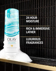 Olay Body Wash for Women, Indulgent Moisture, 24hr Moisturizing & Nourishing Formula, Infused with Vitamin B3 Complex, Luxurious Fragrances, Guava & Coconut Scent, 20 fl oz