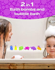 Dinosaur Bath Bombs for Kids with Surprise Dino Toys Inside (6 Pack) - Large Bubble Bath Bombs, Gentle and Safe, Made in USA, Gift Ideas for Boys, Girls and Teens by Two Sisters