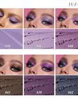 Purple Eyeshadow Stick 6PCS Set, Metallic Shimmer Matte Cream Eye Shadow Palette Eyeliner Brightener Pencil Crayon Halloween Makeup- LAVENDER