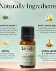 Kitsch Rosemary Oil for Hair Growth – Hair Oil with Biotin, Castor & Jojoba – Pre-Wash Scalp oil for Hair Care – Lavender Scent – 10mL