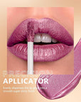 MAKI YIKA Metallic Pink Lipstick Long Lasting Hot Pink Lipsticks for Women, High Shine Glitter Lipstick No Smudge Transferproof Liquid Lip Gloss (BR01 Love Story)