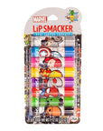 Lip Smacker Marvel Avenger Flavored Lip Balm Party Pack 8 Count, Super Hero, Spirderman, Iron Man, Captain America, Clear, For Kids